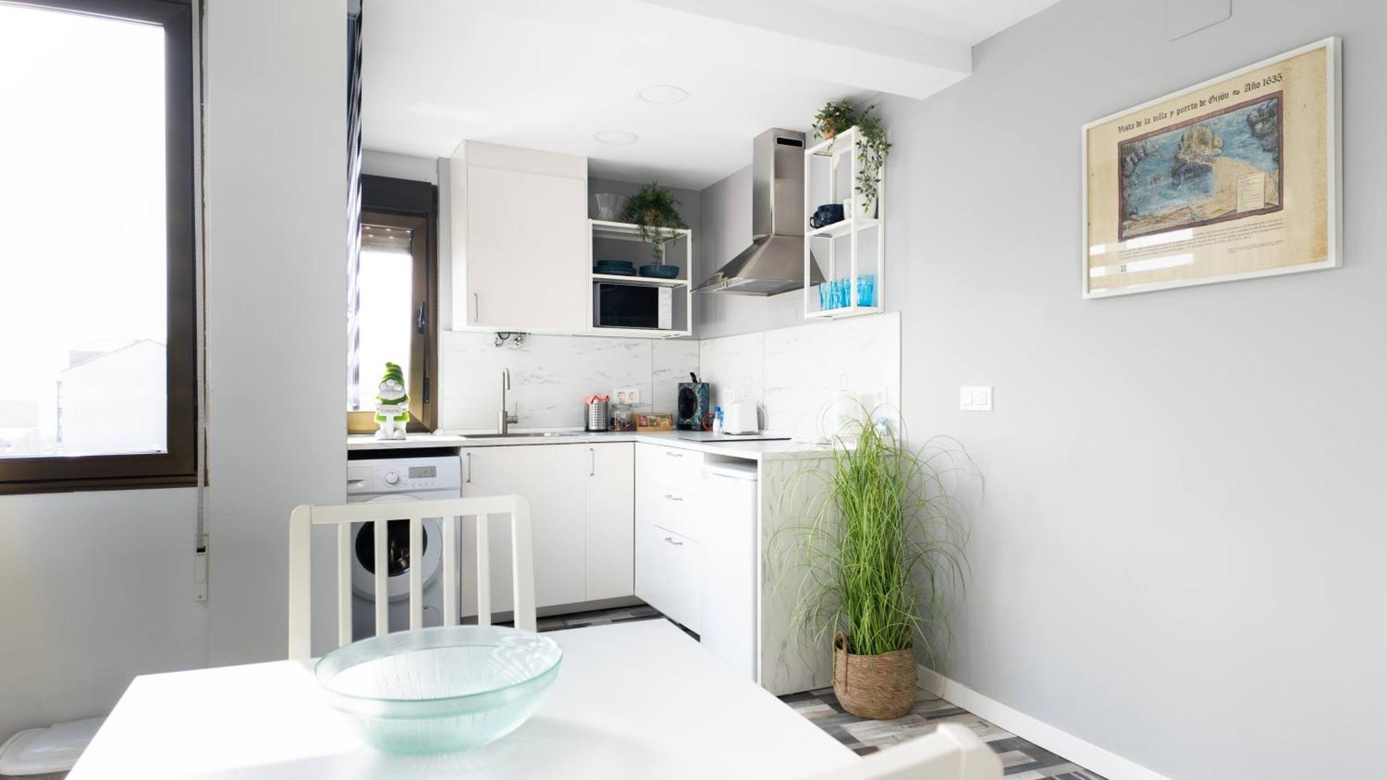Loft En Gijon - Cimavilla Con Vistas Al Cerro Eksteriør bilde